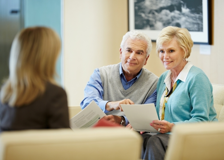 going over paperwork